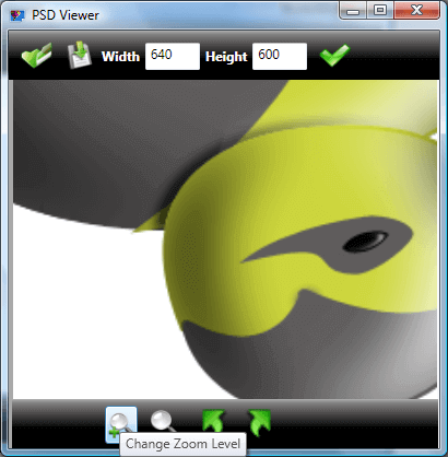 PSD viewer - Zoom