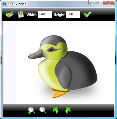 PSD viewer - Interface